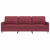 Sofa 3-osobowa, winna czerwień, 210 cm,tapicerowana tkaniną