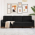 Sofa 3-osobowa, czarny, 210 cm, obita aksamitem