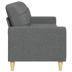 Sofa 3-osobowa, ciemnoszara, 210 cm, tapicerowana tkaniną