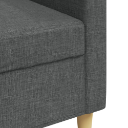 Sofa 3-osobowa, ciemnoszara, 210 cm, tapicerowana tkaniną