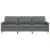 Sofa 3-osobowa, ciemnoszara, 210 cm, tapicerowana tkaniną