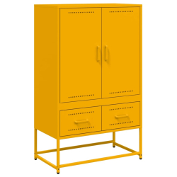 Szafka, musztardowa, 68x39x111,5 cm, stal walcowana na zimno