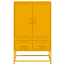 Szafka, musztardowa, 68x39x111,5 cm, stal walcowana na zimno