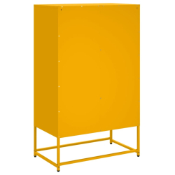 Szafka, musztardowa, 68x39x111,5 cm, stal walcowana na zimno