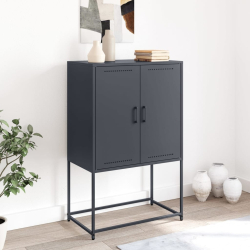 Szafka, antracytowa, 68,5x38,5x107 cm, stal