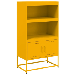 Szafka, musztardowa, 68,5x38,5x123,5 cm, stal