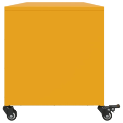 Szafka pod telewizor, musztardowa, 100,5x39x43,5 cm, stalowa
