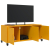 Szafka pod telewizor, musztardowa, 100,5x39x43,5 cm, stalowa