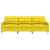 Sofa 3-osobowa, jasnożółta, 210 cm, tapicerowana tkaniną