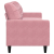 Sofa 3-osobowa, różowa, 210 cm, obita aksamitem