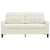 Sofa 2-osobowa, kremowy, 140 cm, tapicerowana aksamitem