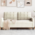 Sofa 2-osobowa, kremowy, 140 cm, tapicerowana aksamitem