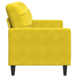 Sofa 2-osobowa, żółta, 140 cm, tapicerowana aksamitem
