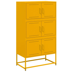 Szafka, musztardowa, 68,5x38,5x123,5 cm, stal