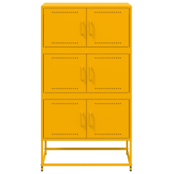 Szafka, musztardowa, 68,5x38,5x123,5 cm, stal