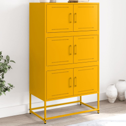 Szafka, musztardowa, 68,5x38,5x123,5 cm, stal