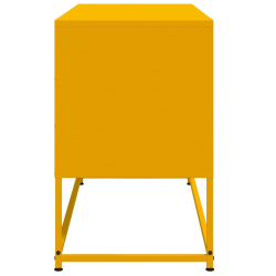 Szafka pod telewizor, musztardowa, 100,5x39x60,5 cm, stalowa