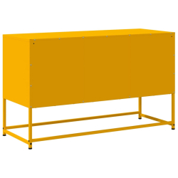 Szafka pod telewizor, musztardowa, 100,5x39x60,5 cm, stalowa