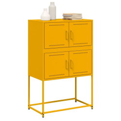 Szafka, musztardowa, 68,5x38,5x107 cm, stal