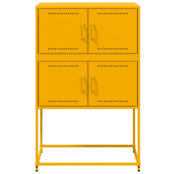 Szafka, musztardowa, 68,5x38,5x107 cm, stal