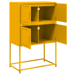 Szafka, musztardowa, 68,5x38,5x107 cm, stal