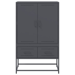 Szafka, antracytowa, 68x39x111,5 cm, stal walcowana na zimno