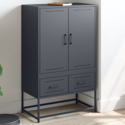 Szafka, antracytowa, 68x39x111,5 cm, stal walcowana na zimno