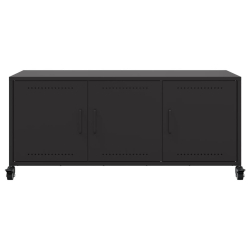 Szafka RTV, czarna, 100,5x39x43,5 cm, stal walcowana na zimno