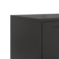 Szafka RTV, czarna, 100,5x39x43,5 cm, stal walcowana na zimno