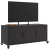 Szafka RTV, czarna, 100,5x39x43,5 cm, stal walcowana na zimno