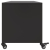 Szafka RTV, czarna, 100,5x39x43,5 cm, stal walcowana na zimno