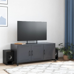 Szafka RTV, antracyt, 100,5x39x43,5 cm, stal walcowana na zimno