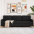 Sofa 3-osobowa, czarna, 210 cm, tapicerowana tkaniną