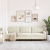 3-osobowa sofa, kremowa, 210 cm, tapicerowana aksamitem