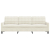 3-osobowa sofa, kremowa, 210 cm, tapicerowana aksamitem
