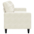 3-osobowa sofa, kremowa, 210 cm, tapicerowana aksamitem