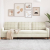 3-osobowa sofa, kremowa, 210 cm, tapicerowana aksamitem