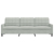 Sofa 3-osobowa, jasnoszary, 210 cm, obita aksamitem