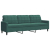 Sofa 3-osobowa, ciemnozielony, 210 cm, obita aksamitem