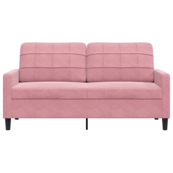 Sofa 2-osobowa, różowy, 140 cm, tapicerowana aksamitem