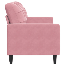 Sofa 2-osobowa, różowy, 140 cm, tapicerowana aksamitem