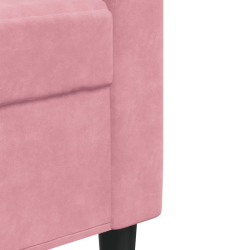 Sofa 2-osobowa, różowy, 140 cm, tapicerowana aksamitem
