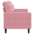 Sofa 2-osobowa, różowy, 140 cm, tapicerowana aksamitem