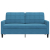 Sofa 2-osobowa, niebieski, 140 cm, tapicerowana aksamitem