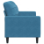 Sofa 2-osobowa, niebieski, 140 cm, tapicerowana aksamitem