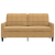 Sofa 2-osobowa, brązowa, 140 cm, tapicerowana aksamitem