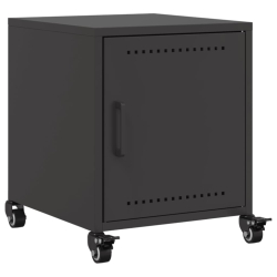 Szafki nocne, 2 szt., czarne, 36x39x43,5 cm, stal