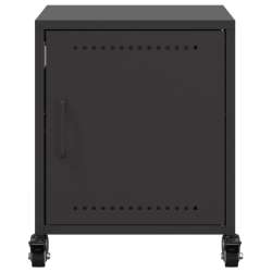 Szafki nocne, 2 szt., czarne, 36x39x43,5 cm, stal