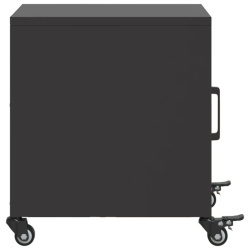 Szafki nocne, 2 szt., czarne, 36x39x43,5 cm, stal