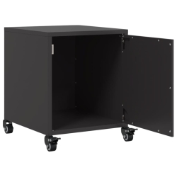 Szafki nocne, 2 szt., czarne, 36x39x43,5 cm, stal
